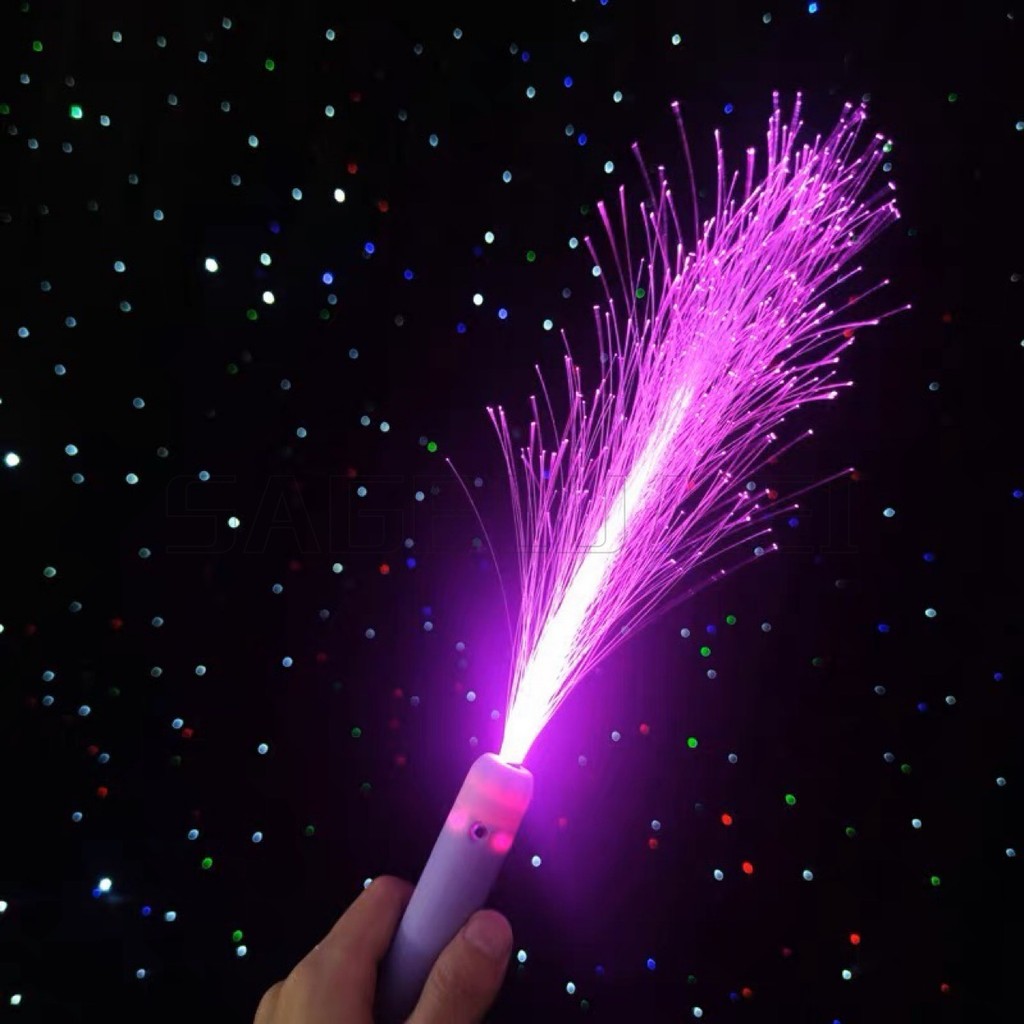 Led ไฟเบอร์ออปติก rod 7 สีสายรุ้งกระพริบ stick คอนเสิร์ตวันเกิด party ...
