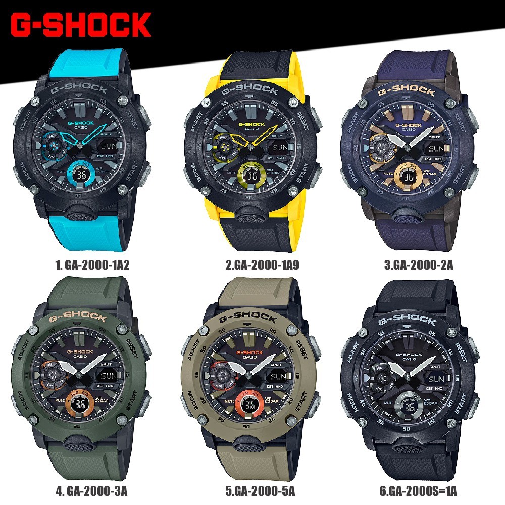 นาฬิกา Casio G-SHOCK นาฬิกาข้อมือผู้ชาย สายเรซิ่น รุ่น GA-2000 GA-2000S ...