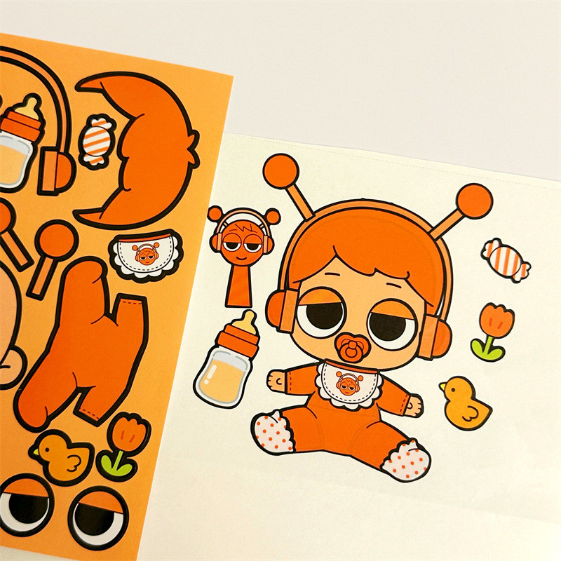 Sprunki Incredibox Sprunki สติกเกอร์มนุษย์รุ่น Baby Dress Up สติกเกอร์ ...