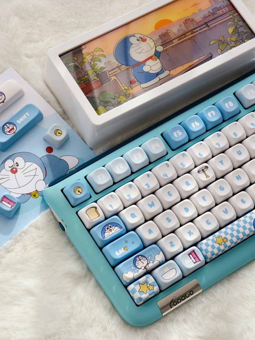 โดราเอมอน Keycap MOA โปรไฟล์ 129 คีย์ PBT Dye Sublimation Wooting MAD ...