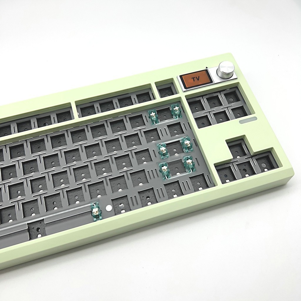 Zuoya GMK87 2.4gWireless Bluetooth โครงสร้างปะเก็นสามโหมด Slotted VIA ...