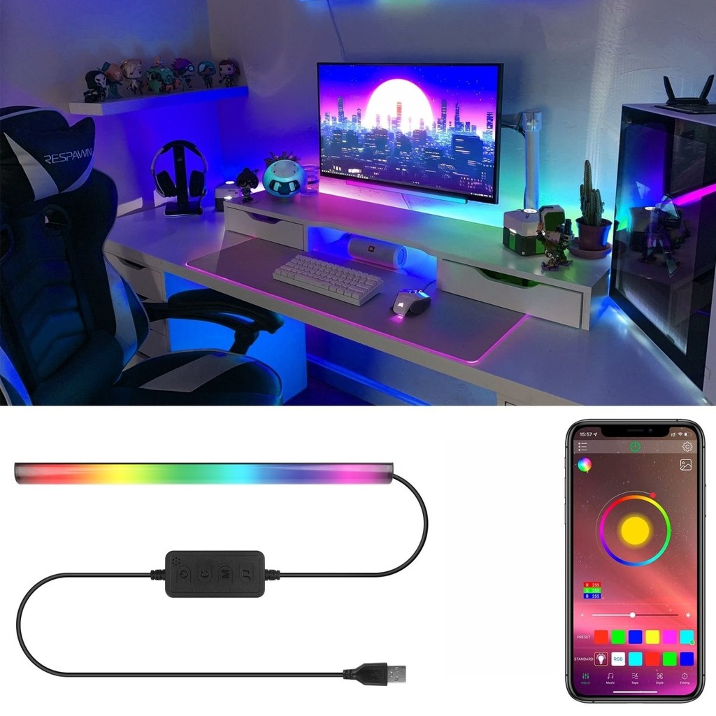 ไฟบรรยากาศคอมพิวเตอร์พร้อมตกแต่งห้อง E-sports Desktop Monitor Backlight ...
