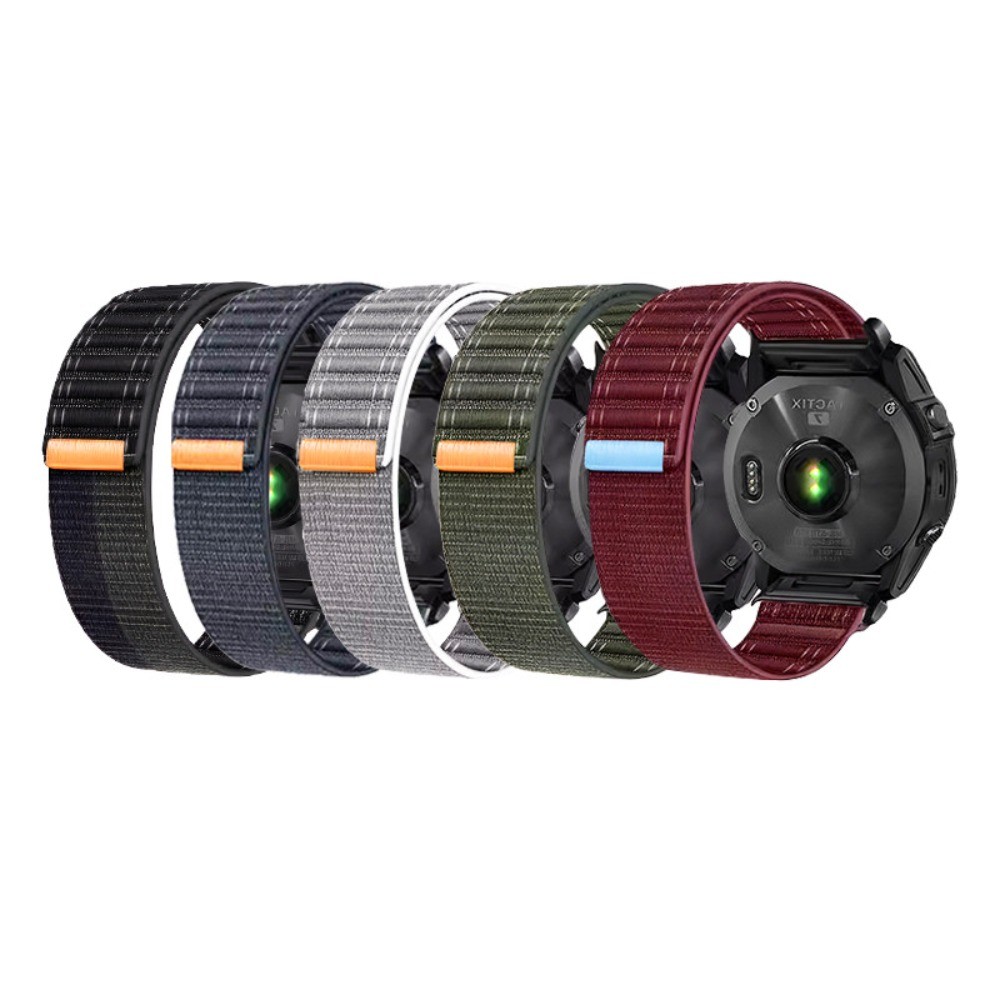Quickfit 22 มม.26 มม.ทอไนลอนสําหรับGarmin Fenix E 8 47 มม.51 มม.7 7X 6 ...