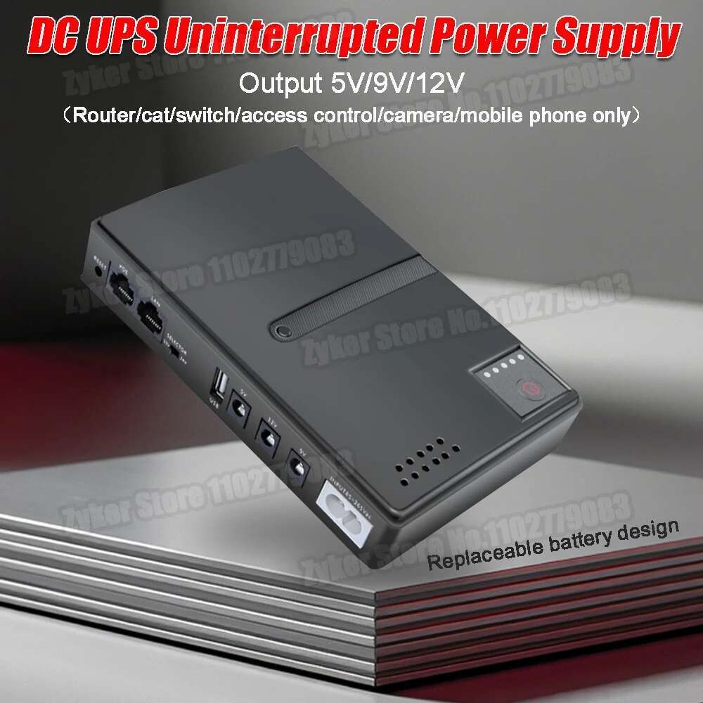 Mini UPS Router Optical Cat Adapter เครื่องสํารองไฟ DC ไฟสํารอง AC 110V ...