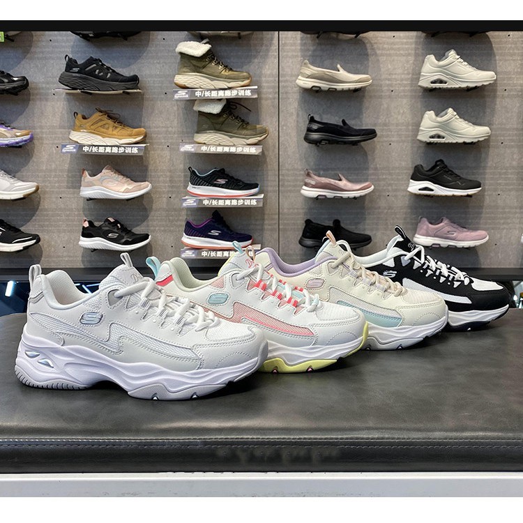ในสต็อก Skechers DLites 4.0 รองเท้าผ้าใบผู้หญิงรองเท้า Skecher | Shopee ...