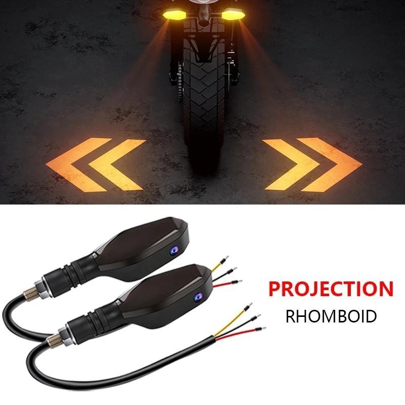 2pcs 12V ไฟเลี้ยวรถจักรยานยนต์ Arrow Projection Light รถยนต์ไฟฟ้า ...