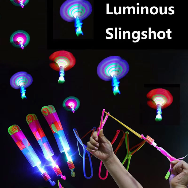 Led Luminous Slingshot กลางแจ้งแฟลชแสง Flying Arrows Flying ของเล่น ...