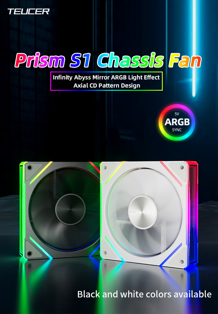 TEUCER Prism S1 ARGB PC พัดลม 120 มม.คอมพิวเตอร์พัดลมชุด Water Cooler ...
