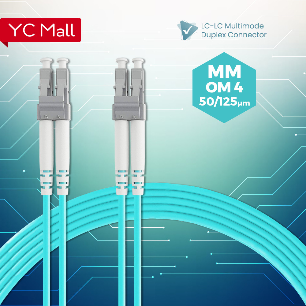 Lc-lc 50/125 OM4 Multimode Duplex Fiber Optic Patch Cord 100M | Shopee ...