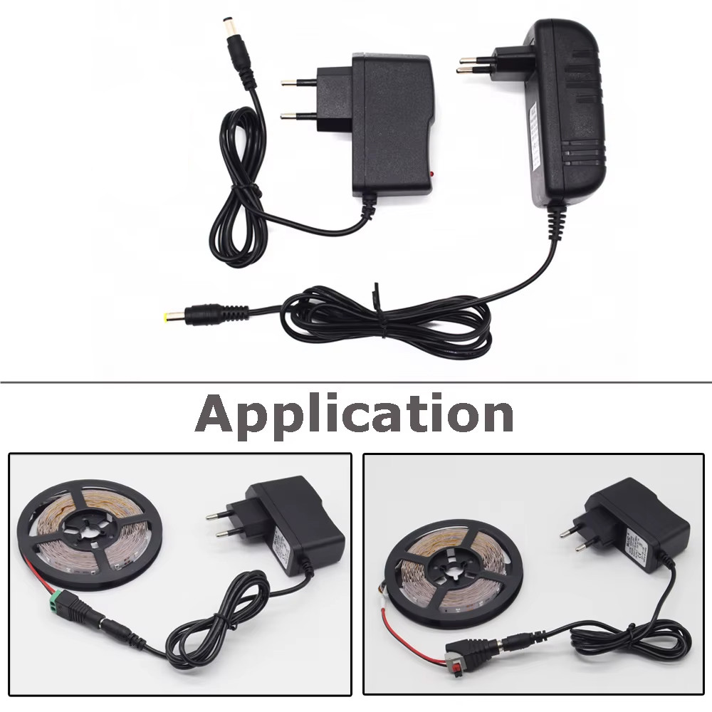 Dc 12V อะแดปเตอร์แหล่งจ่ายไฟ LED Driver Switch Transformer 1A 2A 3A 5A ...