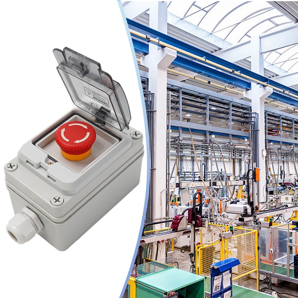IP66 Waterproof Emergency Stop Push Button Box – Estop With Box, 130*80*100mm