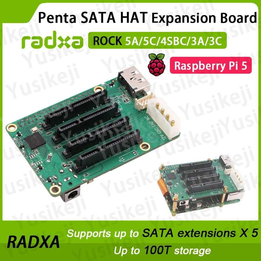 หมวก Penta SATA สําหรับ Radxa ROCK Series ROCK 5C, 5 Raspberry pi 5 ...