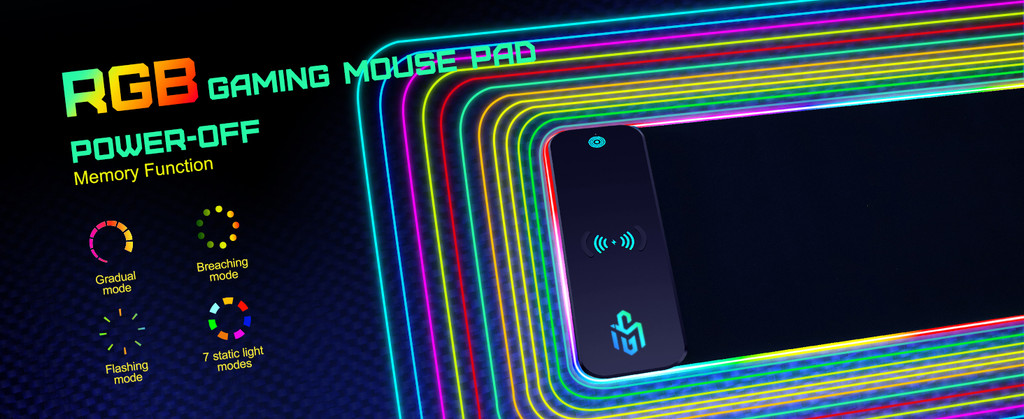 Gigame Wireless CHARGING RGB Gaming Mouse Pad 15W, ฐานยางกันลื่นกันน้ำ ...