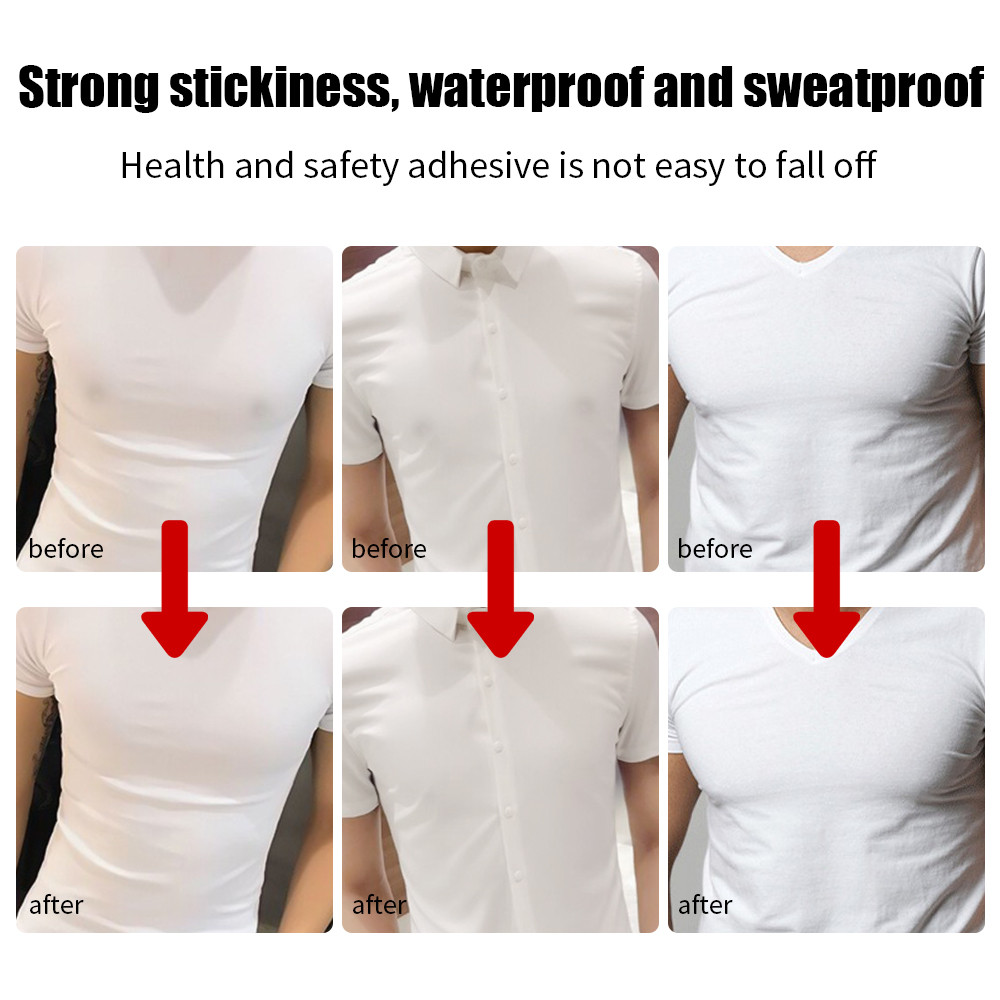 แผ่นแปะหน้าอกผู้ชาย Anti-Bulge ระบายอากาศได้ - ที่มองไม่เห็น Traceless ...