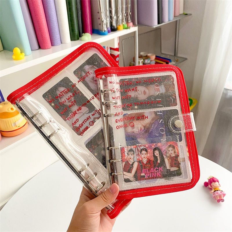 Simple English Transparent PVC Soft Shell A6A5 Loose-leaf Gu Card ...