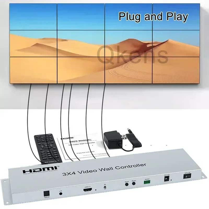 3x4 HDMI Video Wall Controller 2x2 2x3 2x4 3x3 3x4 2x5 2x6 1x3 1x4 1x5 ...