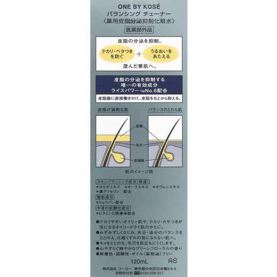 One by Kose - Balancing Tuner Oil Control Lotion (120mL) JP