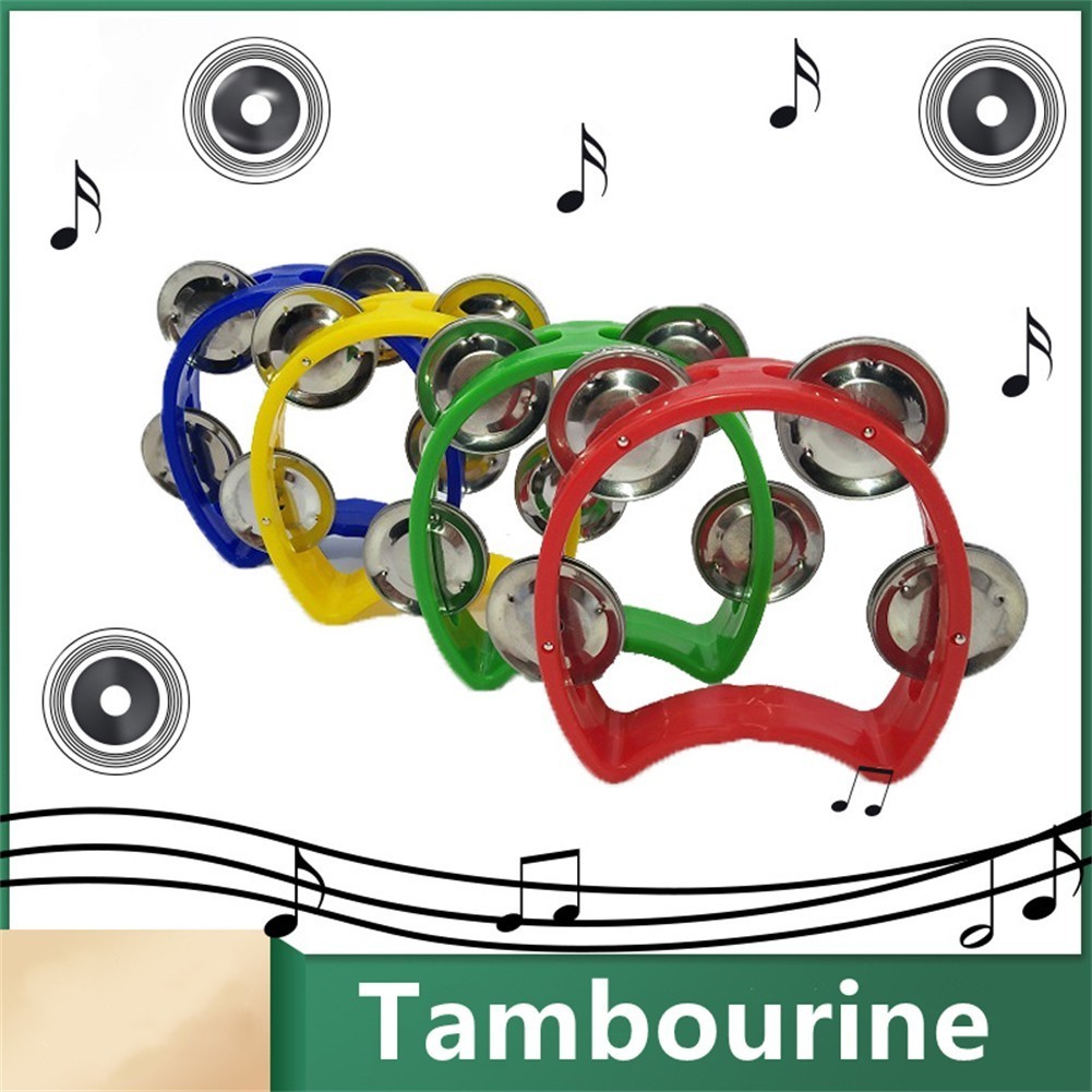 ⭐ ขายดี⭐กระดิ่งโลหะกลองมือถือพลาสติก Rattle Percussion เครื่องดนตรีToy ...