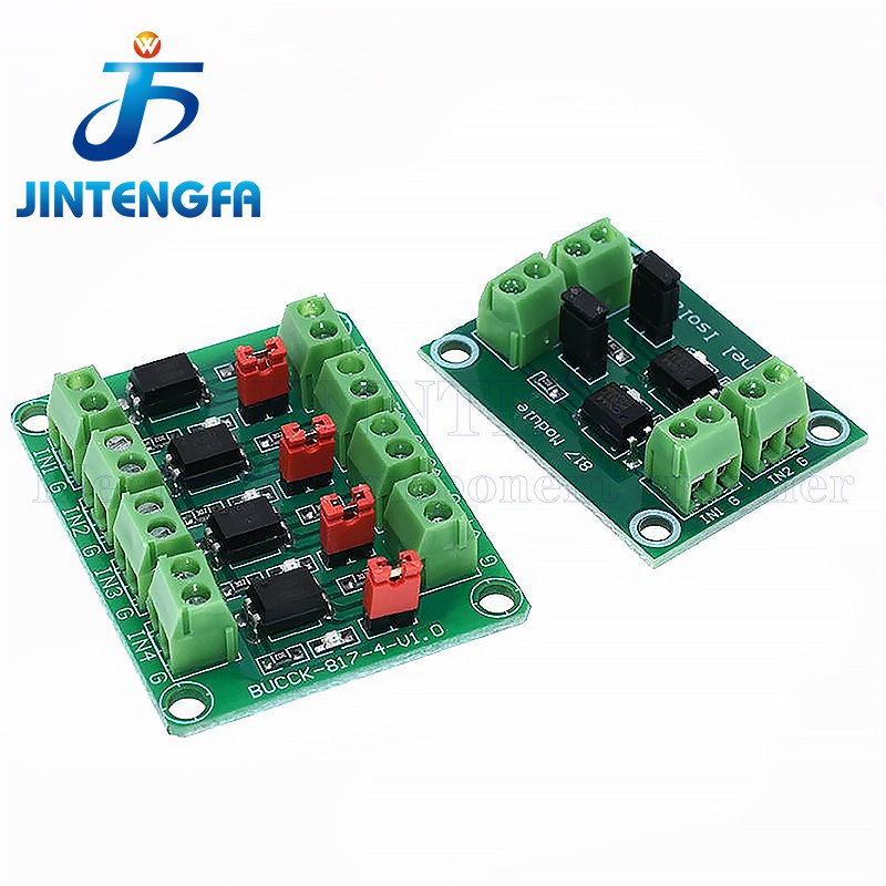 PC817 4 ช่อง Optocoupler การแยกบอร์ดแรงดันไฟฟ้าอะแดปเตอร์แปลงโมดูล 3.6 ...