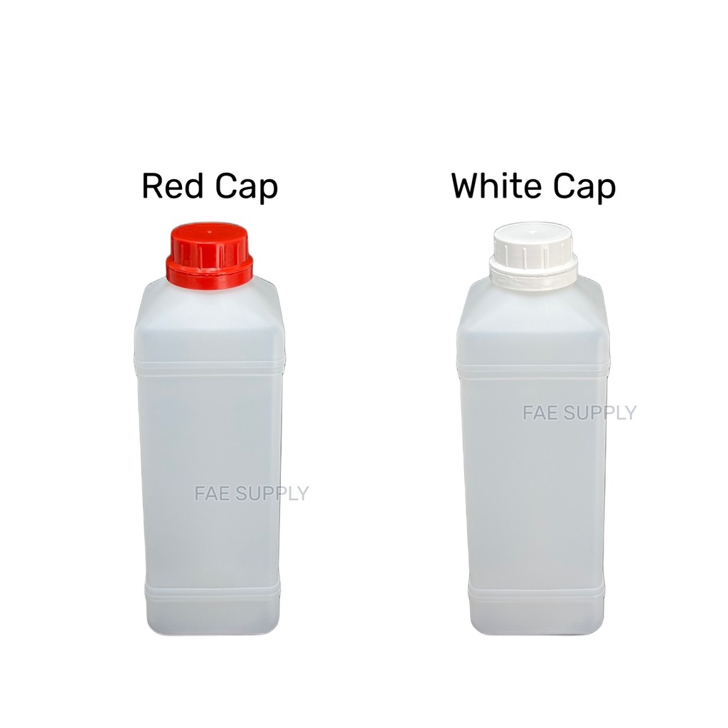 Botol Plastik 1L Square Jerry Can Bottle HDPE ฝาล็อคสีแดงพร้อมใส่ ...