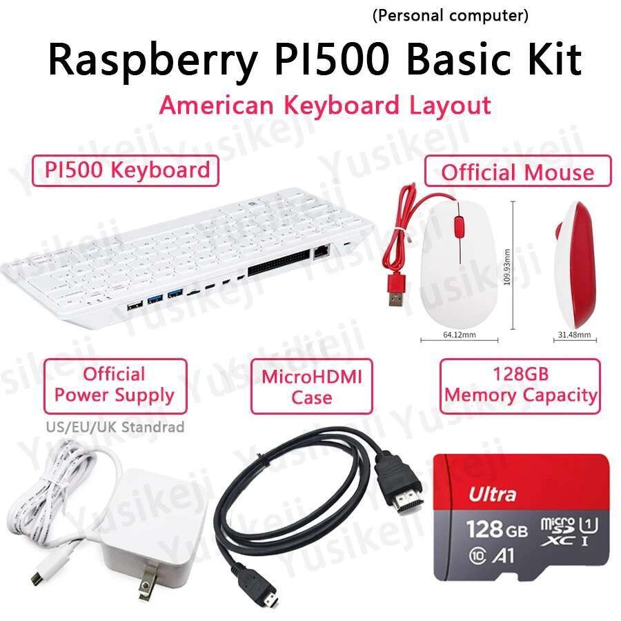 คีย์บอร์ด Raspberry Pi 500 , BCM2712, Bluetooth (kit:Pi500 คีย์บอร์ด ...
