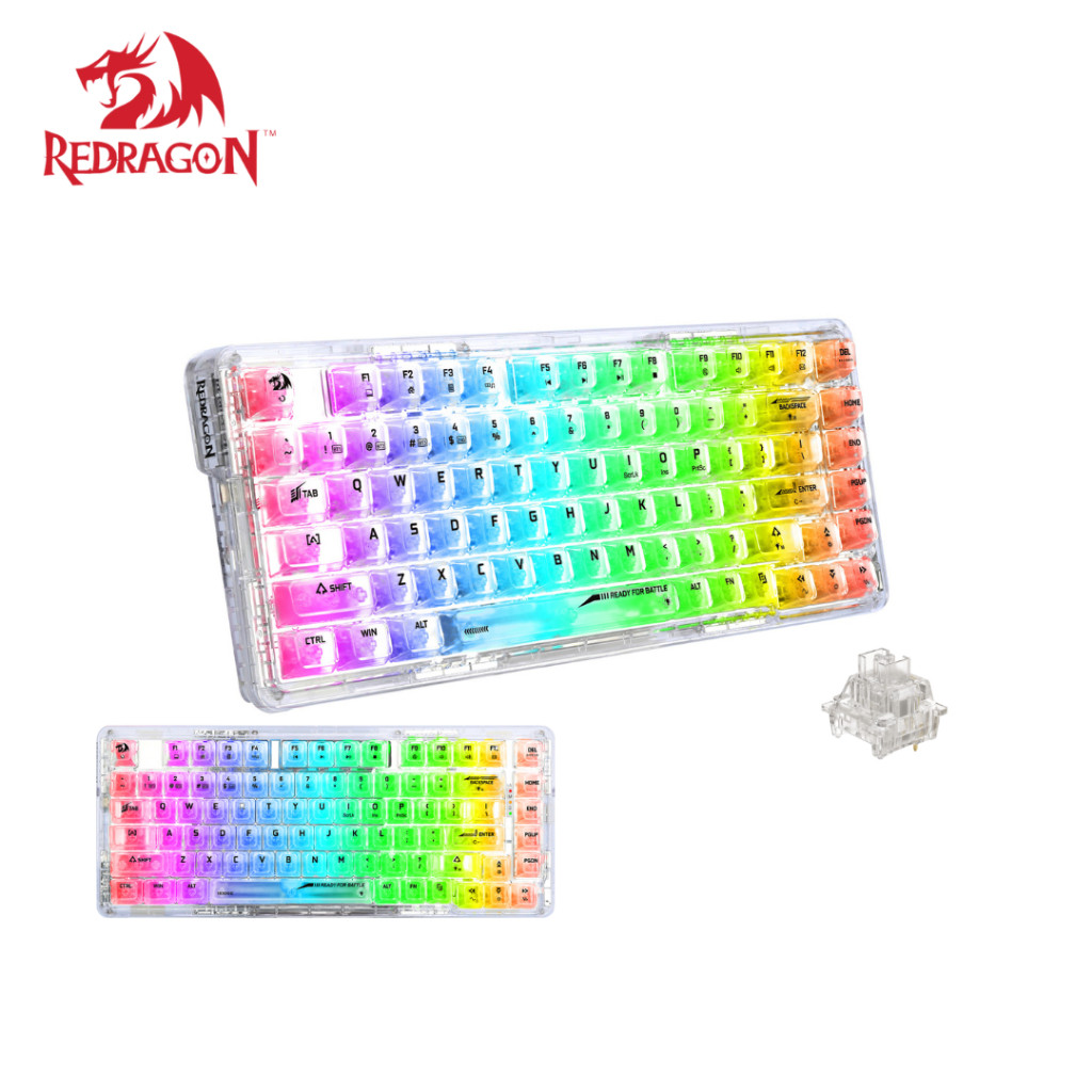 Redragon K649 ELF PRO 78% Wireless Gasket RGB Gaming Keyboard, 3-Modes ...