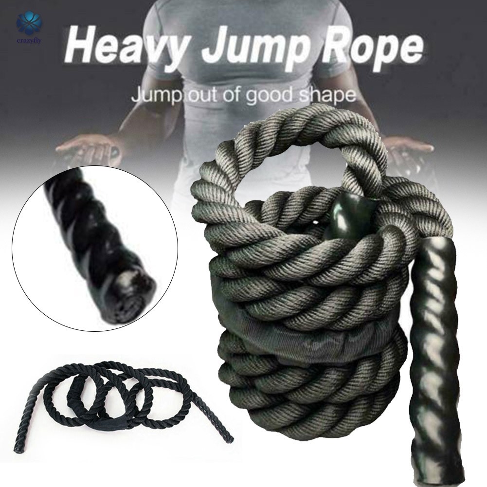 ในสต็อก การประกันคุณภาพ Fitness Weighted Jump Rope 25mm Heavy Battle ...