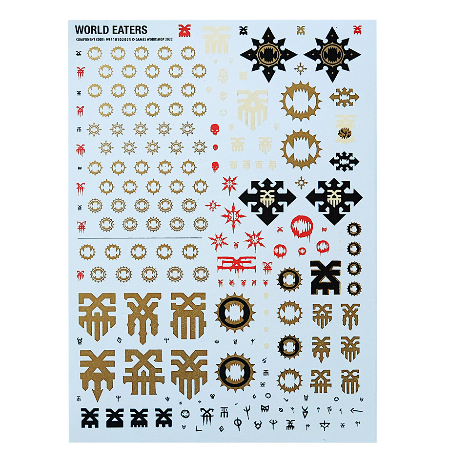 [Warhammer] Warhammer 40K World Eaters Water Sticker World Eaters ...