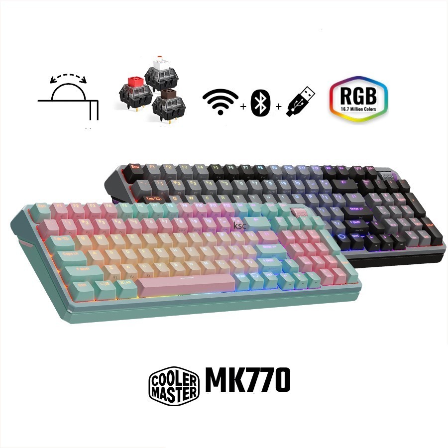 มาใหม่ คีย์บอร์ดไร้สาย (Keyboard) MK770 Hybrid Wireless Gaming - Cooler ...