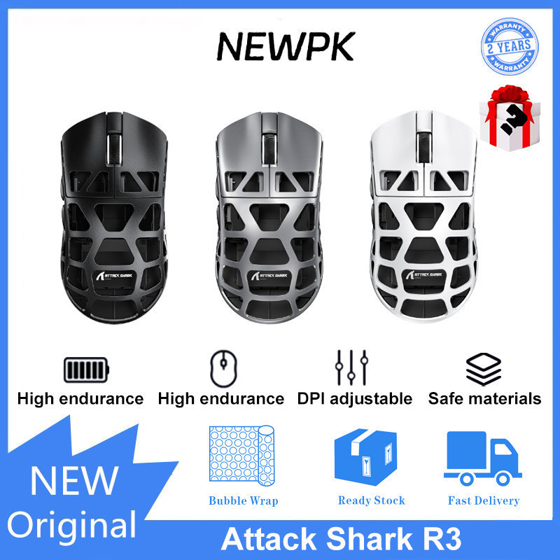 เมาส ์ เกมสามโหมดไร ้ สาย Attack Shark R3 รองรับ 8k | Shopee Thailand