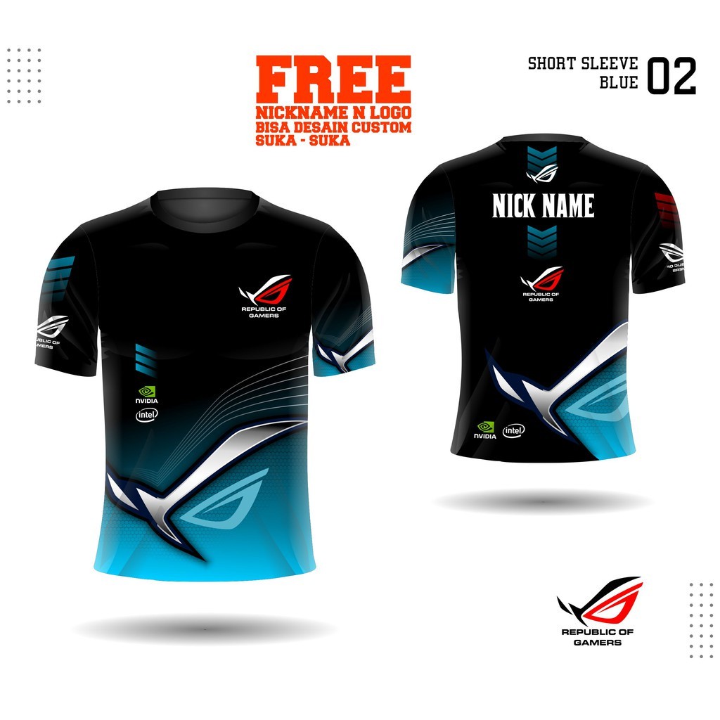 Jersey และ Sport Rog เสื้อยืด Republic Of Gamers เสื้อ Asus Gamer ...