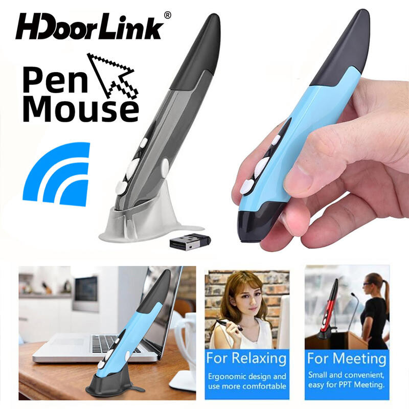HdoorLink 2.4G Wireless Mouse Pen Optical Presenter ปากกาเมาส์แนวตั้ง ...