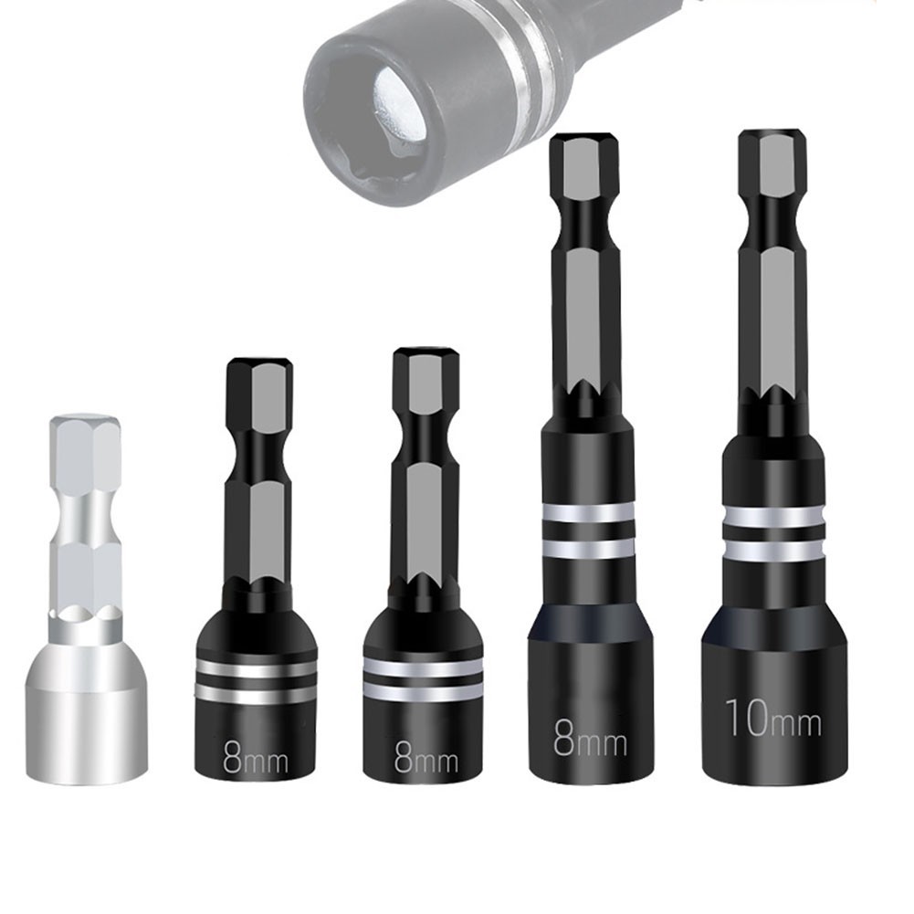 8 มม.น็อตแม่เหล็กไขควงซ็อกเก็ตบิต Hex Shank Driver อะแดปเตอร์ซ็อกเก็ต ...