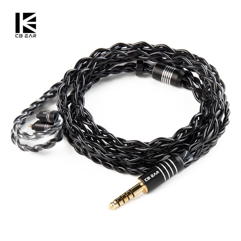 Kbear ใบมีดสีดําหูฟังอัพเกรดสาย 4 Core Furukawa C2200 ทองเหลือง Earbus ...