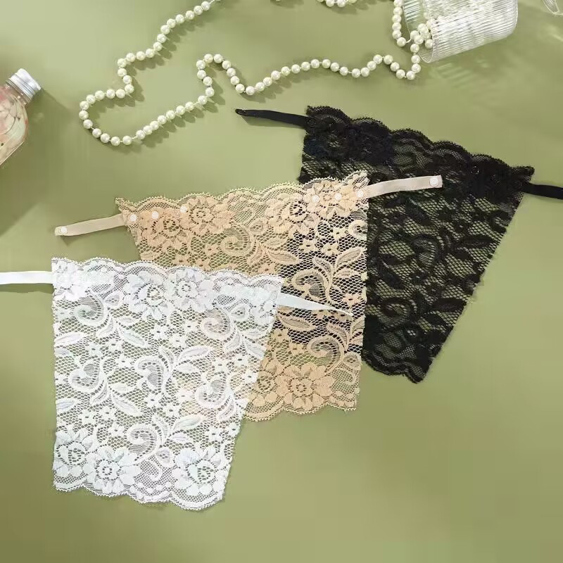 ผู้หญิงเชียร์ตาข่าย Plunge Protector ลูกไม้ Neckline Modesty ใส่เพื่อ ...