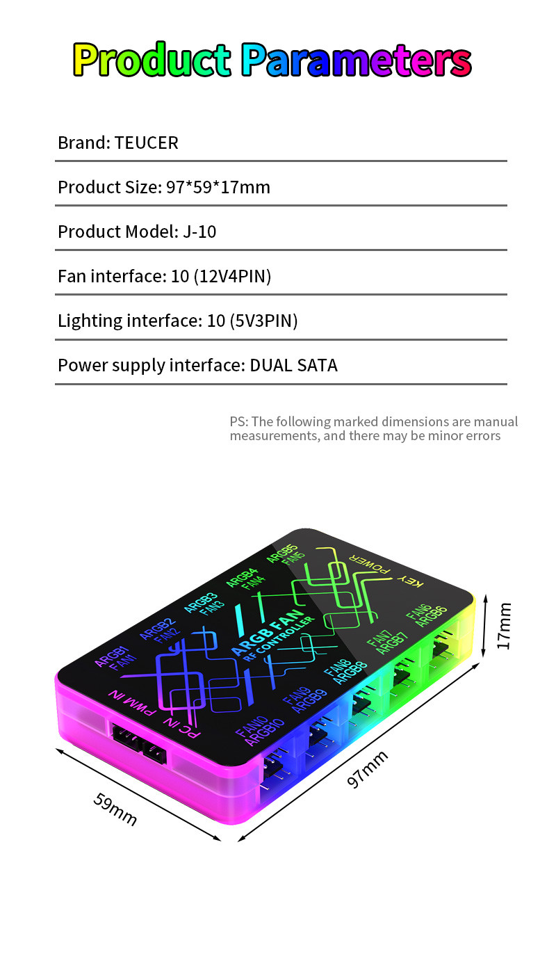 TEUCER PWM ARGB อะแดปเตอร์ 4PIN Expander คอมพิวเตอร์ 5V 3PIN แสง ...