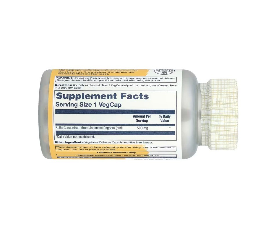 [รูติน] Solaray, Rutin (500 mg) x 90 แคปซูล (VegCaps) | Shopee Thailand