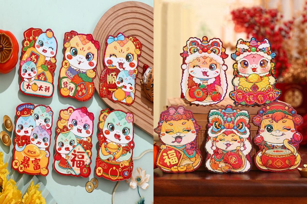[ใหม่] 2025 Lucky Money Envelopes คุณภาพสูงซองจดหมายสีแดง 6 ชิ้นตรุษจีน ...