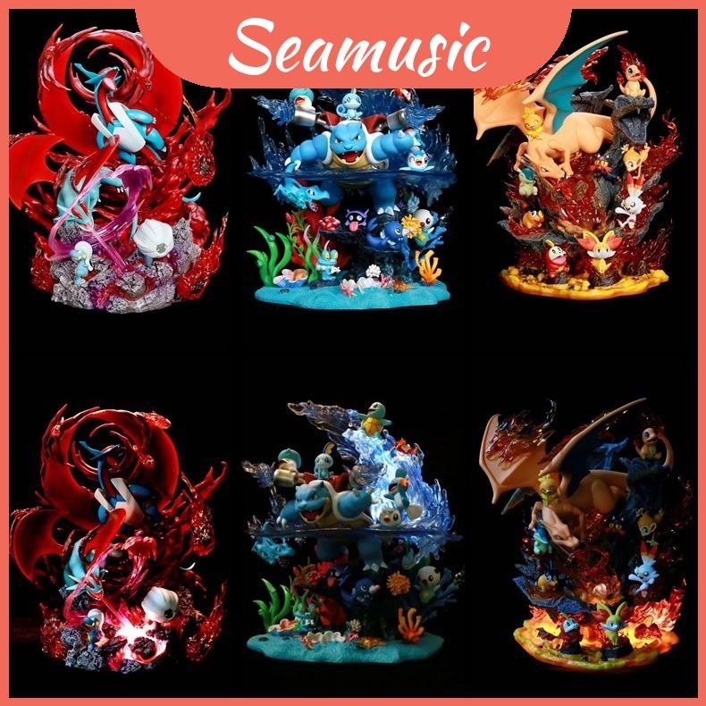 Pet Pvc Whimsical Sprite Gk Charizard Squirtle Dragon Family Figures ...