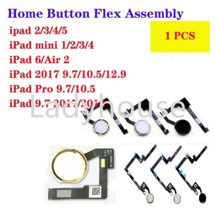 1pcs ปุ่มบ้าน Flex สําหรับ iPad mini 3/4 A1403 A1416 A1430 A1460 A1458 ...