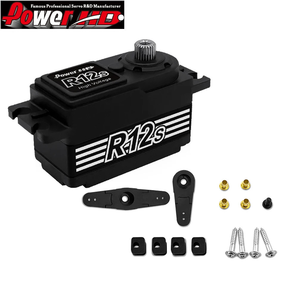 Power HD r12s 12kg 6.0-8.4V แรงบิดสูง TITANIUM Gear dual Ball แบริ่ง ...