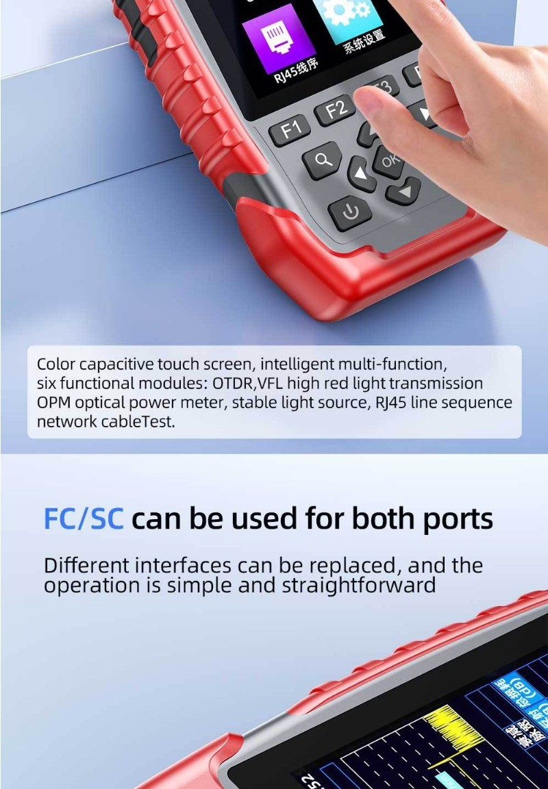 ยี่ห้อใหม่ OTDR เครื่องทดสอบไฟเบอร์ Optical Time Domain Reflectometer ...