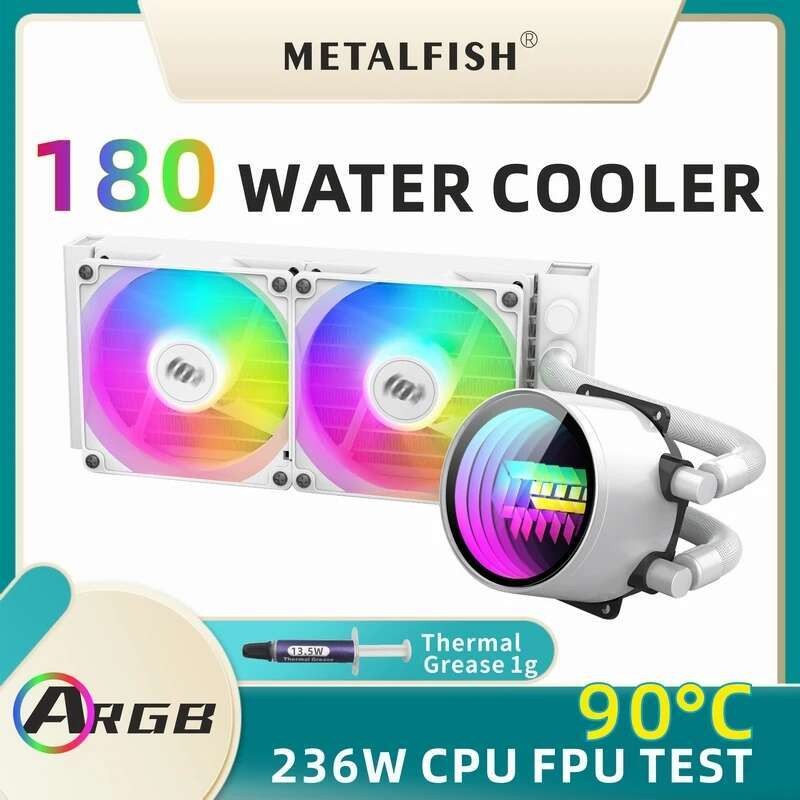 METALFISH Water Cooling 180 มม.CPU Cooler สําหรับ Mini-ITX ขนาดกะทัดรัด ...