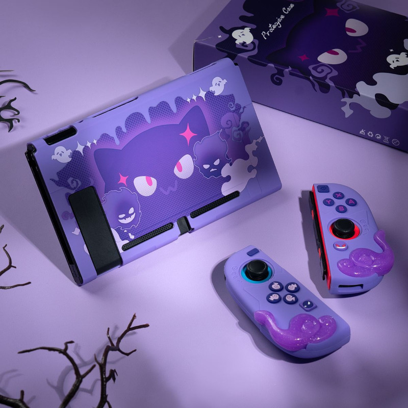 Nintendo Switch เคสป้องกันสีม่วงซิลิโคน Joy Con Controller Cover Geng ...