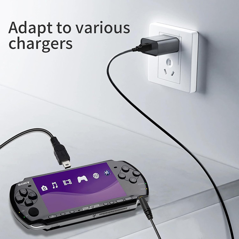 จัดส่งที่รวดเร็ว2 in 1 สายชาร์จ USB สําหรับ Sony PSP 1000 2000 3000 PS3 ...