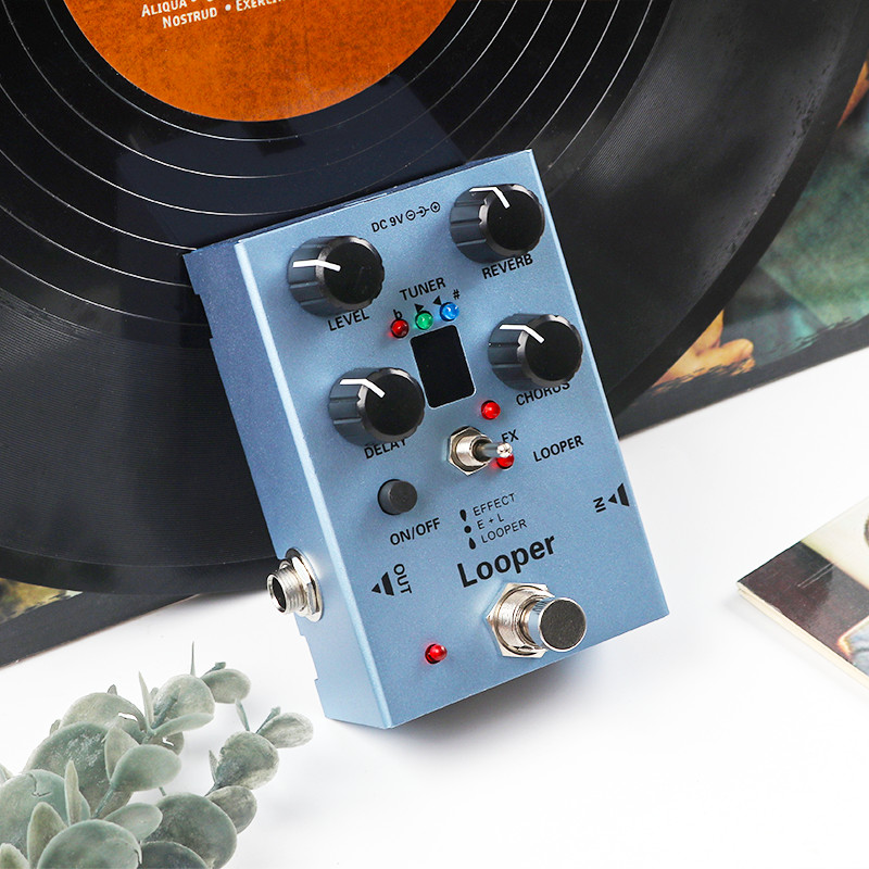 Guitar Looper Pedal Multi-Effect พร้อม Delay Chorus Reverb Tuner 40s ...