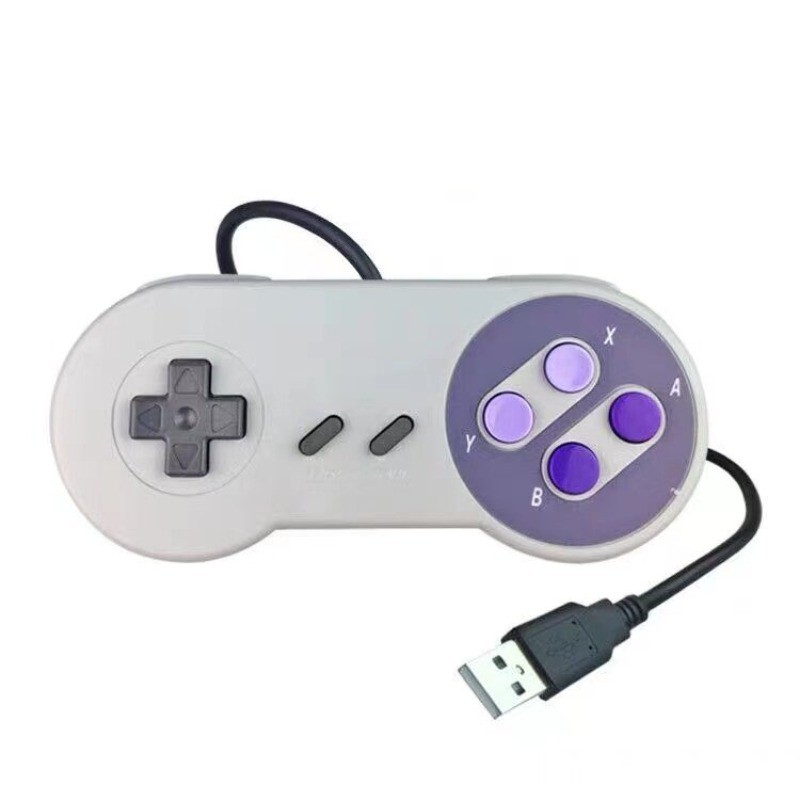 จอย SNES SFC มีสาย USB 1.5m สำหรับ PC เล่นเกม Retro ผ่าน RetroArch ...