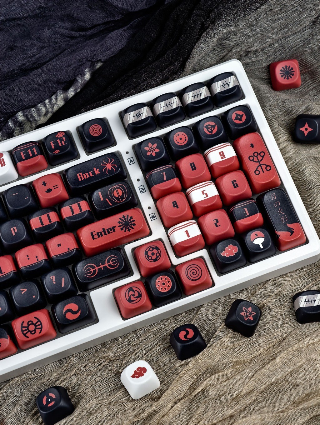 MAIMOOO NARUTO Keycap Cherry/MOA Profile 130 คีย์ PBT Dye Sublimation ...