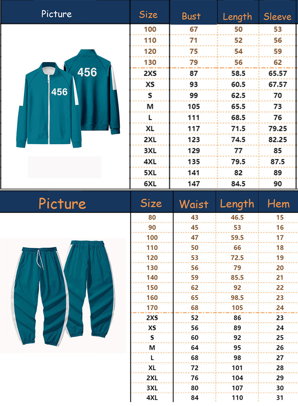 Squid Game For Men Adult Costume-456 Number BlueTracksuit for Boy ...