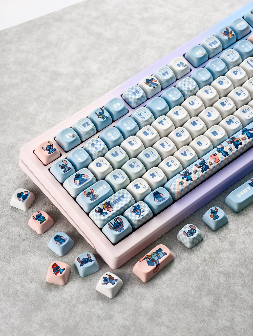 【ไทย Keycap】MAIMOOO Stitch Keycap 120 คีย์ MOA โปรไฟล์ PBT ไทย Dye ...